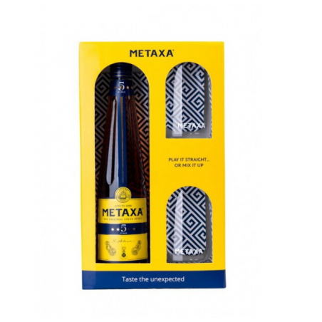 Metaxa 5* +2 skla | 0,7 L | 38%